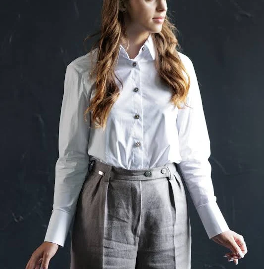 top Сорочка бавовняна Сарагоса білий 48 VILNI store $2350