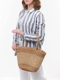 bag Плетеная сумка бежевый/светло-бежевый shapochki-opt.com $504