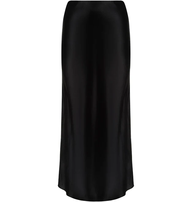 skirt Спідниця максі з сатину чорна Morandi.ua $5200