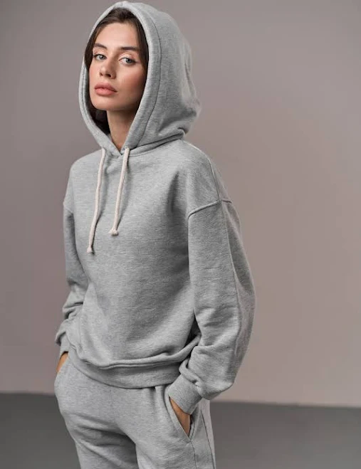 bottom Худі з вставкою колір світлий меланж siluetspirit.com.ua $550