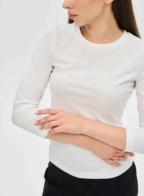 top Белый базовый лонгслив Olga Egorova $580