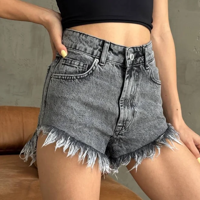 шорти Шорти джинсові темно-сірі LadyBoom $600