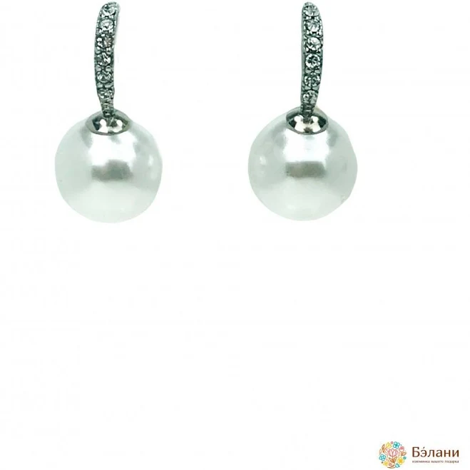 accessory Класичні сережки з керамічними перлинами білі belany.ua $61