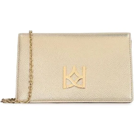 bag Маленька золота сумочка на ланцюжку з великим вензелем Kazar $6299