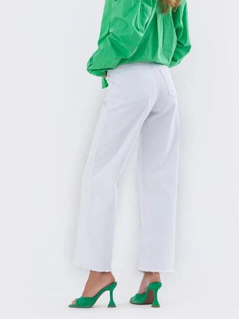 jeans Білі джинси кюлоти на блискавці 67619 dressa.com.ua $1299