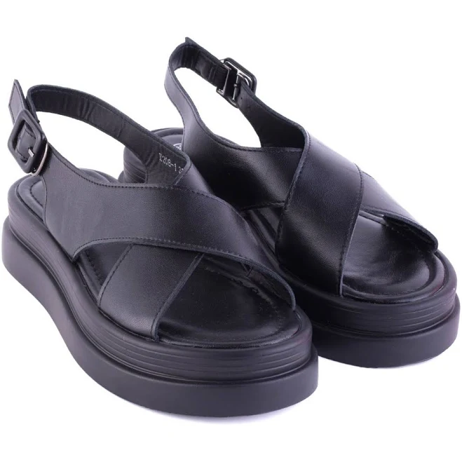 shoes Жіночі чорні босоніжки на платформі Літо OLLA $683