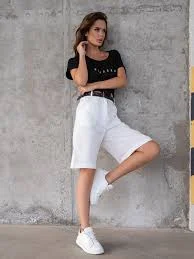 shorts Білі лляні шорти бермуди Issa Plus $690