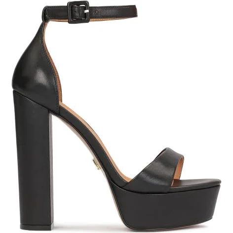 shoes Чорні шкіряні босоніжки на платформі на підборах Kazar $7099