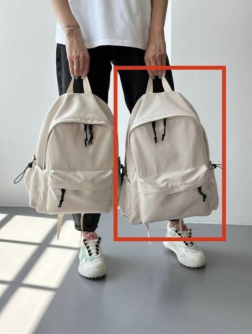 bag Базовий однотонный рюкзак бежевий великий Mak-Shop.in.ua $790