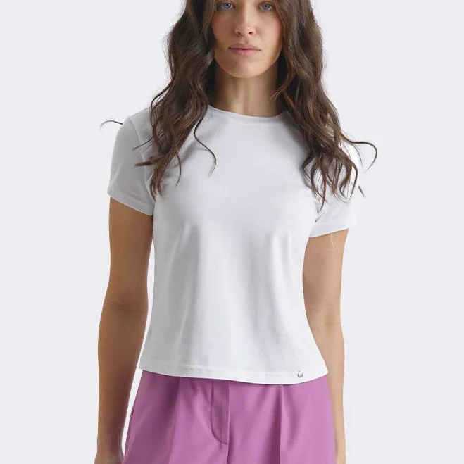 top Біла футболка з бавовни Natali Bolgar $798