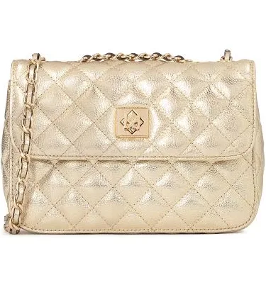 bag Золота стьобана сумка через плече Kazar $8099