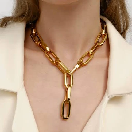 accessory Кольє масивне з гранями у золоті Ile $8450