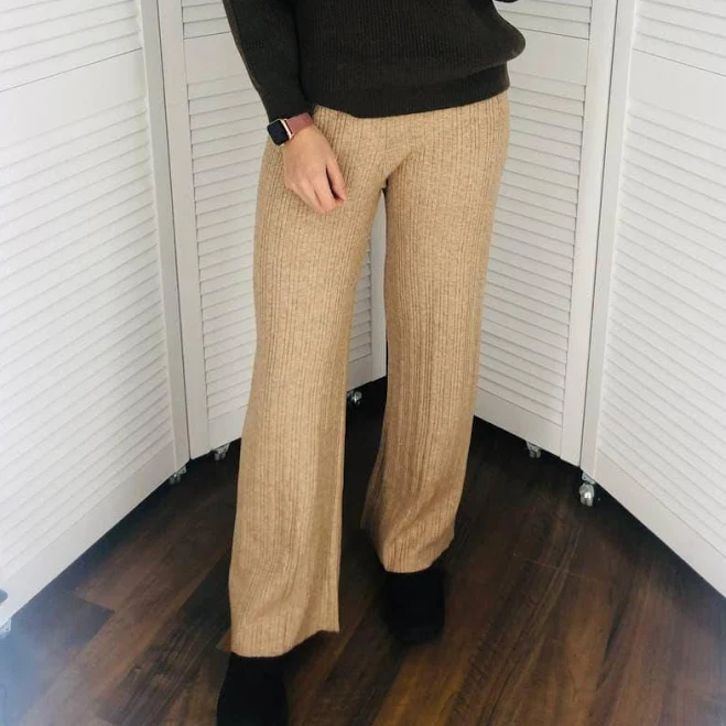 pants Штани кюлоти вільні трикотажні, коричневі LoveAnda $850