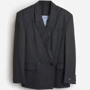 blazer Жакет оверсайз темно-сірий у смужку kachorovska.com $8900