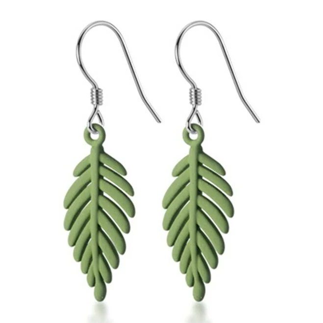 accessory Сережки дерев'яні Зелений лист zigzag.com.ua $90