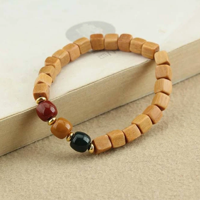 accessory Дерев&rsquo;яний браслет з каменем Квадратні намистини (9080882) Граю Я $99