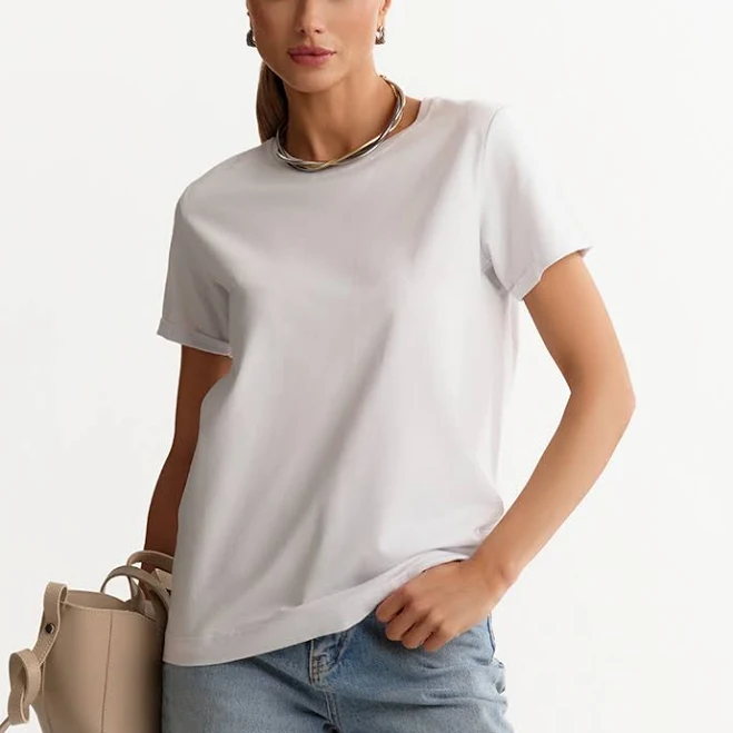 top Базова футболка білого кольору Natali Bolgar $958