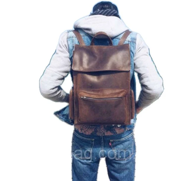 bag Практичний міський шкіряний рюкзак формату A4 Tiago кольору кави багато кишень. Коричневий рюкзак унісексу ручної роботи для дівчат та хлопців BartBag $3490