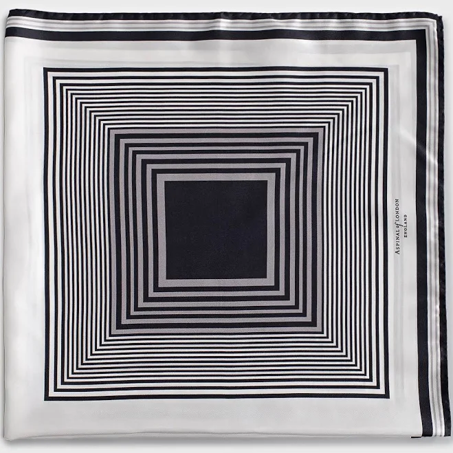 accessory Aspinal Of London Чорно-біла хустка в геометричний принт, Оригінал (88469035) The Originals $5200