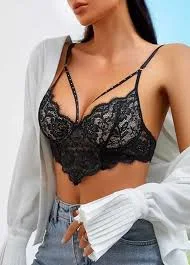 top Жіночий мереживний бралет Black Touch (1267-42) Чорний S Macarenaua $424