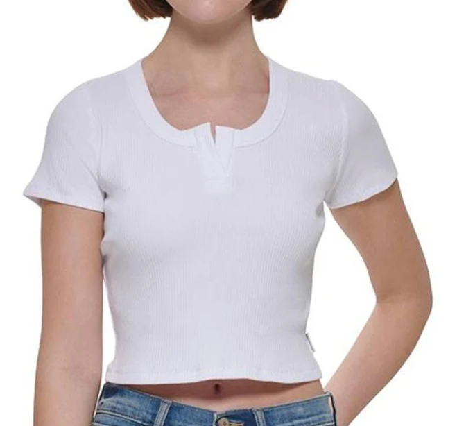 top Жіночий кроп-топ в рубчик Calvin Klein білий Intimo.ua - Lingerie & Fashion $774