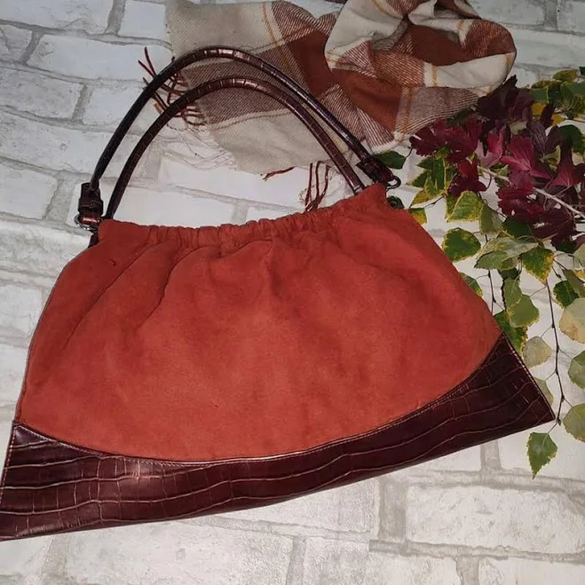 bag Сумка теракотова з коричневим 