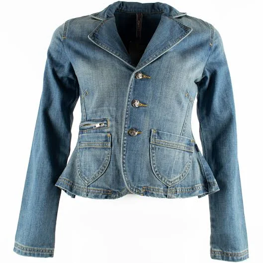 jacket Джинсовый женский пиджак голубой ClaMal 1-600210 Brend Outlet $175