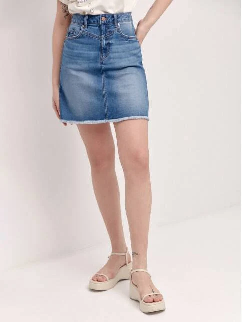 skirt Джинсова спідниця з бахромою та кокеткою CON-426 Elegante $699