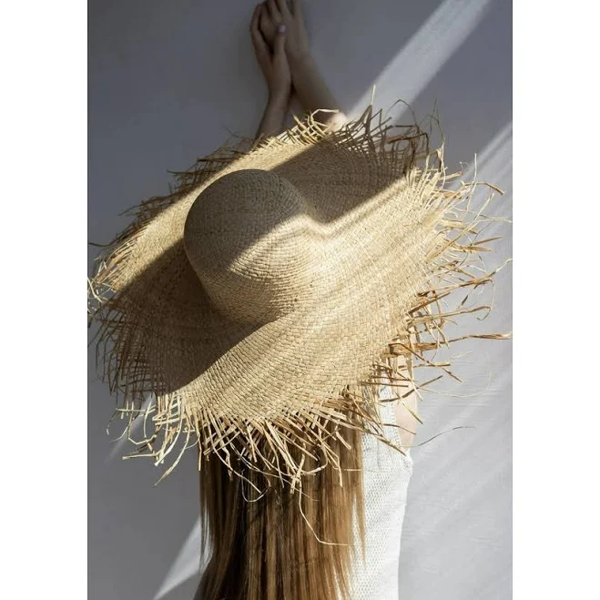 accessory Капелюх солом'яний з широкими полями і бахромою для пляжу D.Hats колір бежевий ROZETKA $1480