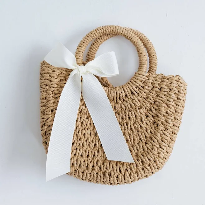 bag Сумка плетена з рафію з бантом D.Hats беж D.Hats $820