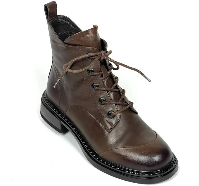 shoes Жіночі черевики Dalhk шкіряні демісезонні на шнурівці з байкою 3R921-P686-N960L 39 Коричневі. Жіночі черевики ROZETKA $4420