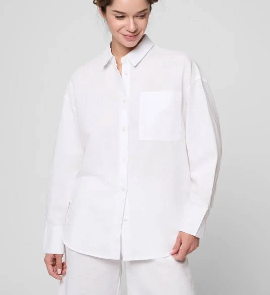 top Estro Лляна сорочка біла / розмір md-fashion.ua $4490