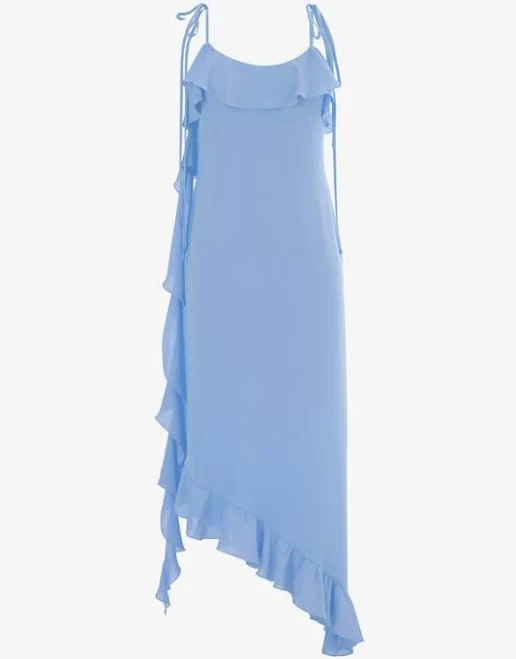 maxi dress Gepur Блакитна шифонова сукня максі асиметричного крою gepur.com $3699