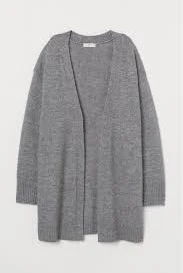 outerwear Длинный кардиган H&M Серый 00009642 меланж NashStyle $485