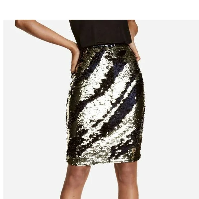 skirt Спідниця міді літня пряма жіноча H&M 0487900_золо 34 Золота (KZ2000000935973_KAY2000000935973). Жіночі спідниці ROZETKA $289