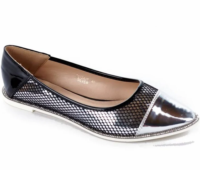 shoes Балетки женские Ideal 2368 (весна-лето-осень, серебро) lavostra.ua $190