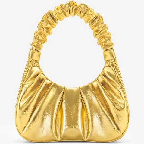 bag Женская сумка на плечо JW PEI Gabbi Metallic Ruched Hobo Handbag - GOLD BG60776JWP Bag-Bag $6089