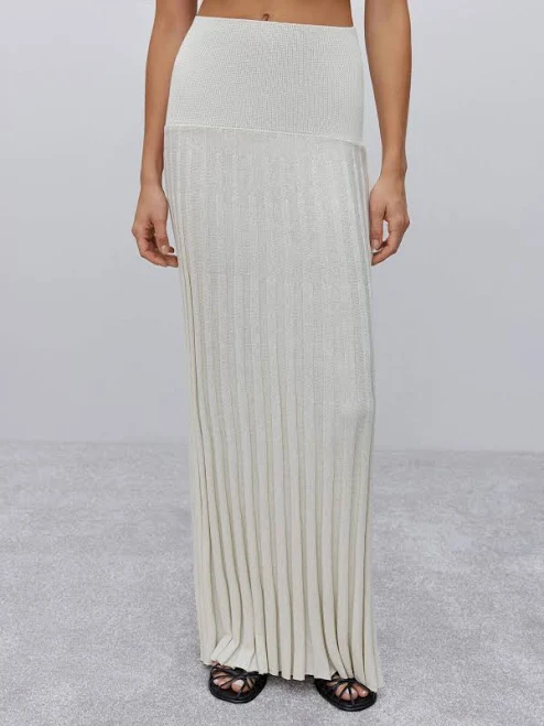 skirt Спідниця максі гофре Kamilla айворі 25 Union $2350