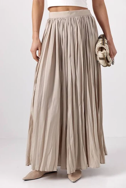 skirt Плісирована спідниця максі - бежевий цвет, L Lurex $1208