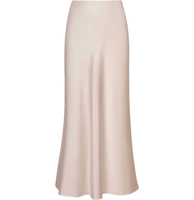 skirt Атласна спідниця довжини міді L / Світло-бежевий Fiore Bianco $3000