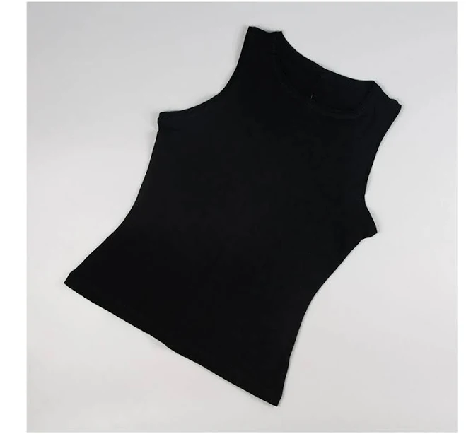 майки Майка однотонна бавовняна приталена чорна L. Натільні майки і футболки жіночі ROZETKA $375