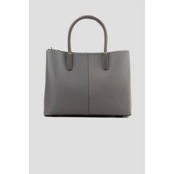 bag Le Berdes Серая кожаная сумка-тоут Basics One Club $3587