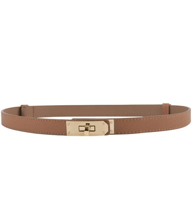 accessory Leather Belt #7. Ремінець карамельний з натуральної шкіри з золотою фурнітурою runabags.com.ua $990