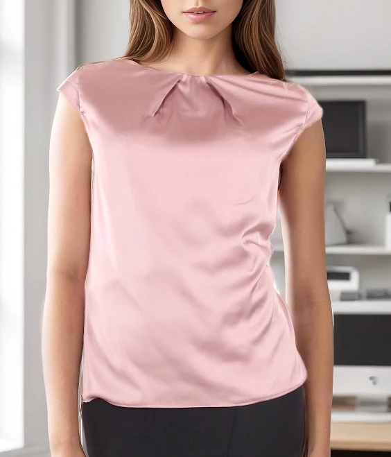 top Топ ніжно-рожевий шовковий з рукавчиком M LadyLike $690