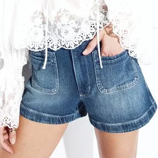 bottom Moda Damska - Джинсові шорти з високою посадкою Блакитний Денім - Size: 40 - H&M H&M $1179