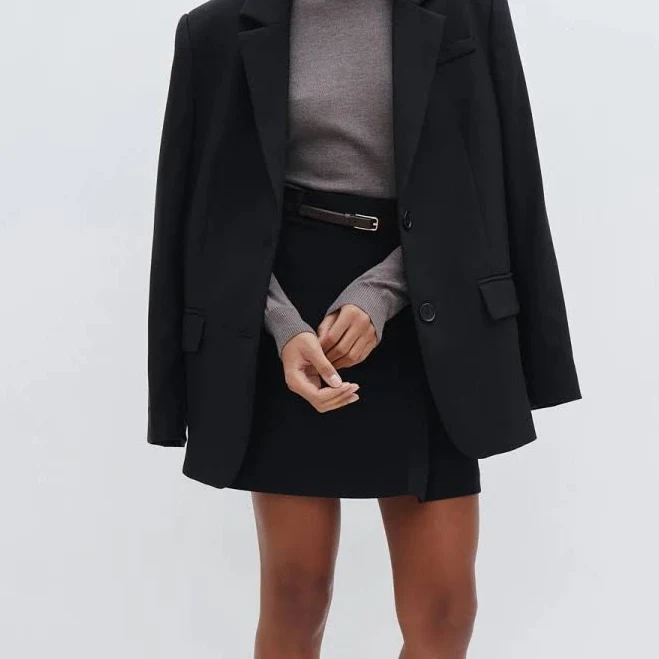 skirt Чорна коротка спідниця-трапеція з вовною MUSTHAVE MustHave $1999