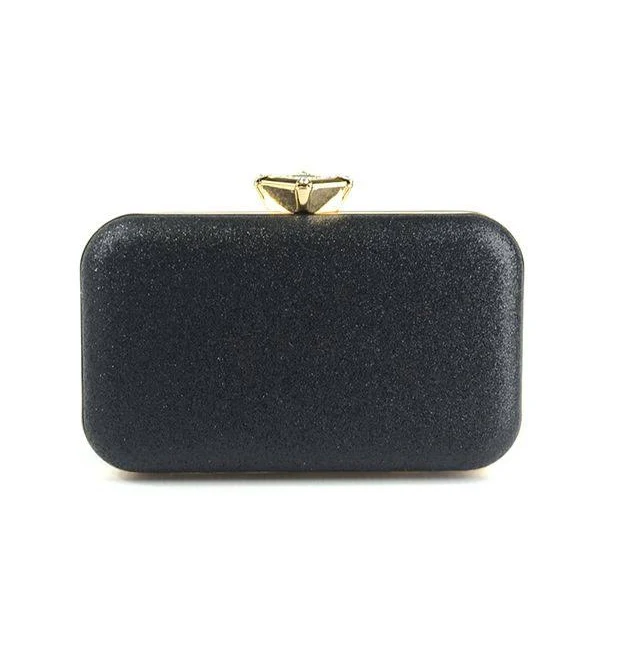 bag Чорна вечірня сумка клатч бокс з блискітками маленька міні сумочка випускна на ланцюжку No Brand (293942338) Kasta $672