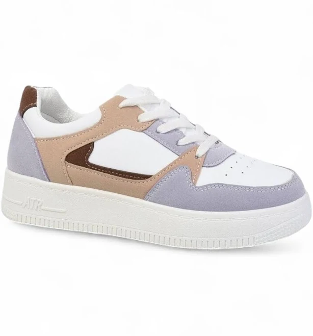 shoes Жіночі білі кросівки з різнокольоровими вставками Весна/Oсінь OLLA $339