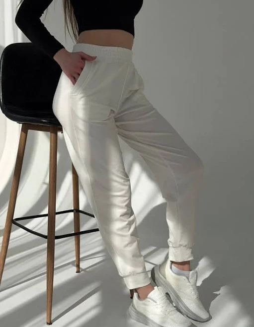 pants Жіночі білі спортивні брюки-джогери Весна/Oсінь OLLA $379