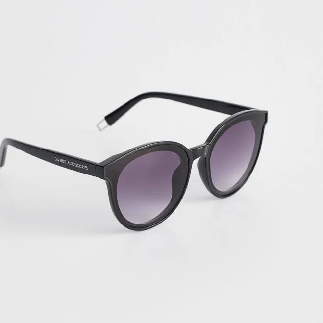 accessory Жіночі сонцезахисні окуляри затемнені з круглою оправою чорні - Чорний - ONE Diverse $399